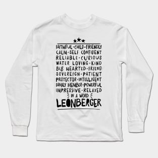 Leonberger Dog Character Traits black Long Sleeve T-Shirt